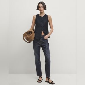 Massimo Dutti Slim Jeans With Split Hem